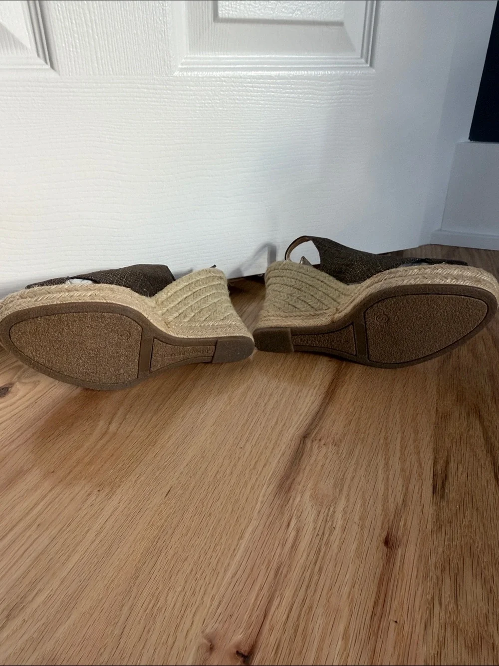 Banana Republic Dark Brown Espadrille Wedge Slingbacks